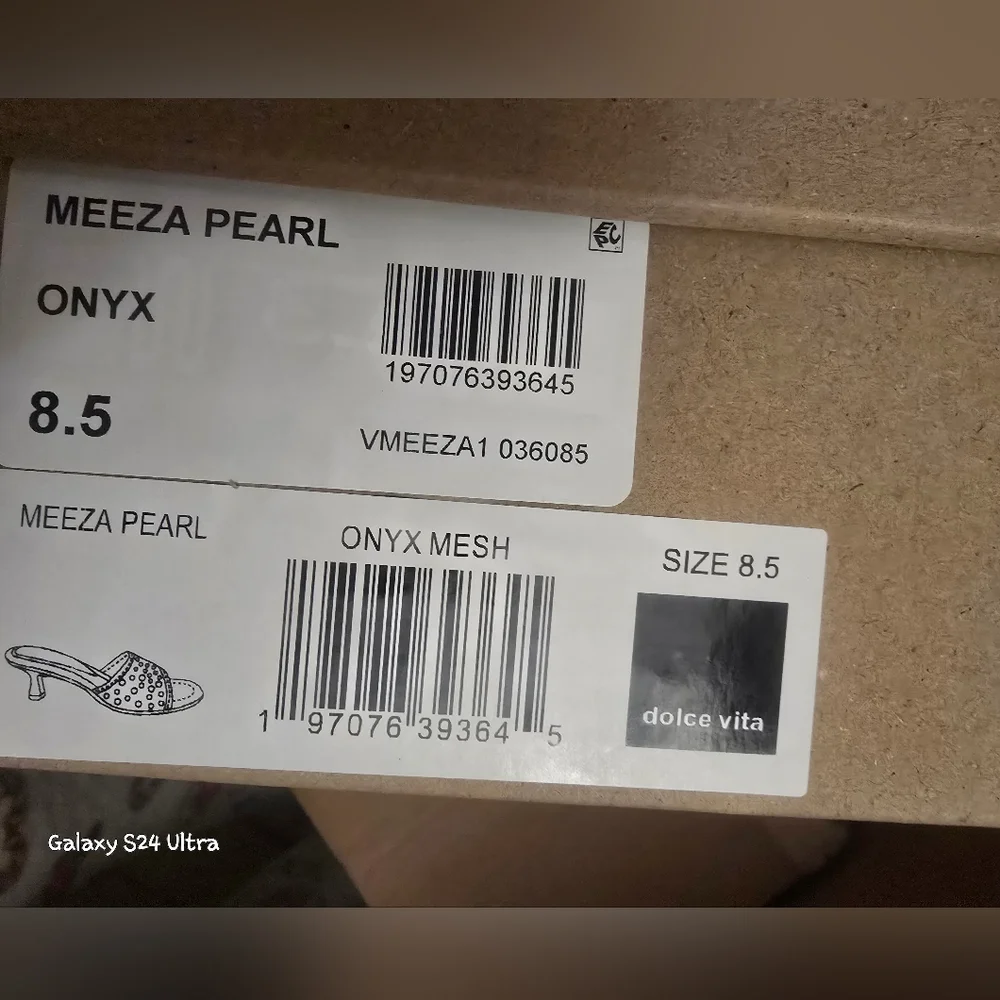 Dolce Vita Meeza Pearl Elegant Blk W/ White Faux Pearl Detail Women's Heels NIB - Picture 13 of 16